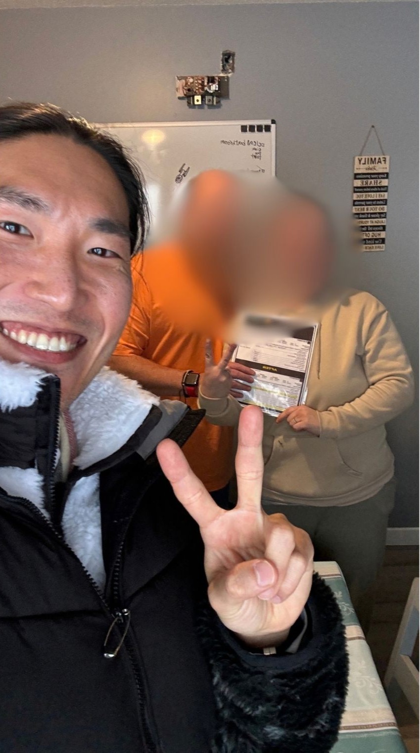 Homeowner with solar consultant